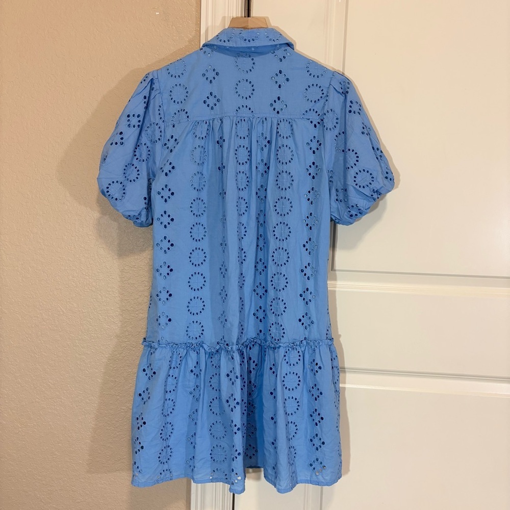 Donna Morgan Button Down Eyelet Shirt Dress - Picture 11 of 16